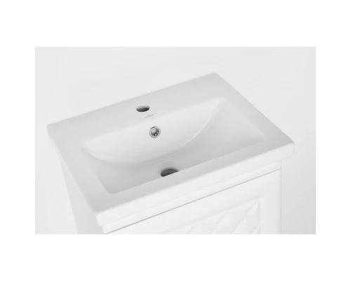 Тумба с раковиной белый глянец 50 см Style Line Канна ЛС-00000297 + ЛС-00000154