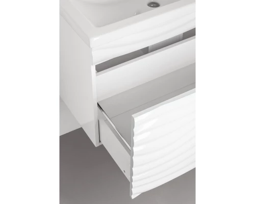 Тумба с раковиной белый глянец 80 см Style Line Вероника ЛС-00000252 + ЛС-00000156