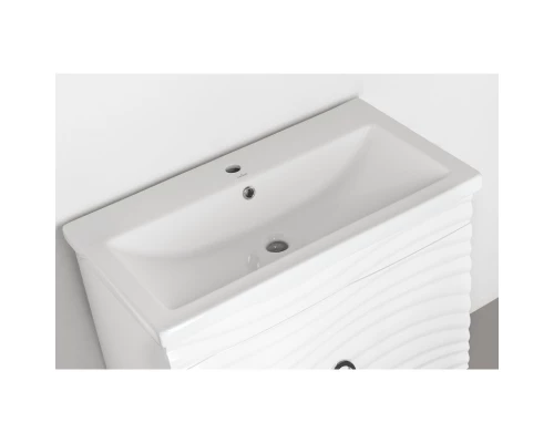 Тумба с раковиной белый глянец 80 см Style Line Вероника ЛС-00000252 + ЛС-00000156