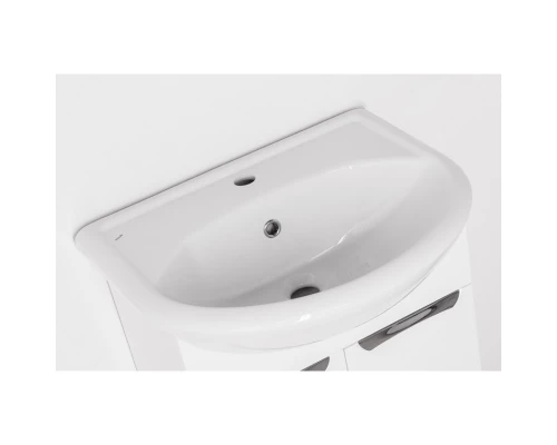 Тумба с раковиной белый глянец 55,5 см Style Line Жасмин ЛС-00000033 + ЛС-00000135