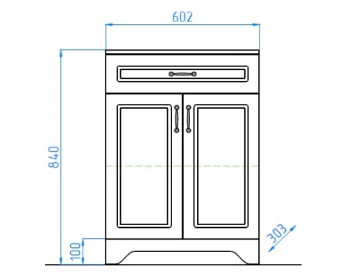 Тумба белый глянец 60,2 см Style Line Олеандр-2 ЛС-00000347