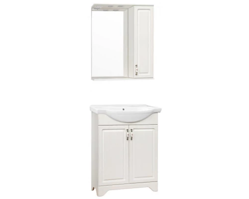 Тумба с раковиной рельеф пастель 66 см Style Line Олеандр-2 ЛС-00000199 + ЛС-00000144