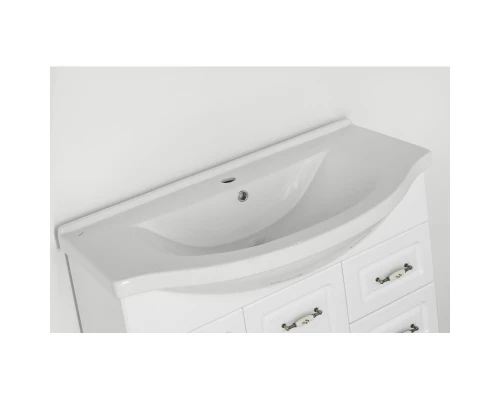 Тумба с раковиной белый глянец 90,5 см Style Line Олеандр-2 ЛС-00000241 + ЛС-00000152