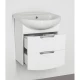 Тумба с раковиной белый глянец 56 см Style Line Жасмин-2 ЛС-00000345 + ЛС-00000158