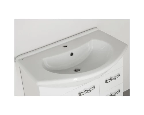 Тумба с раковиной белый глянец 75,5 см Style Line Венеция ЛС-00000255 + ЛС-00000150