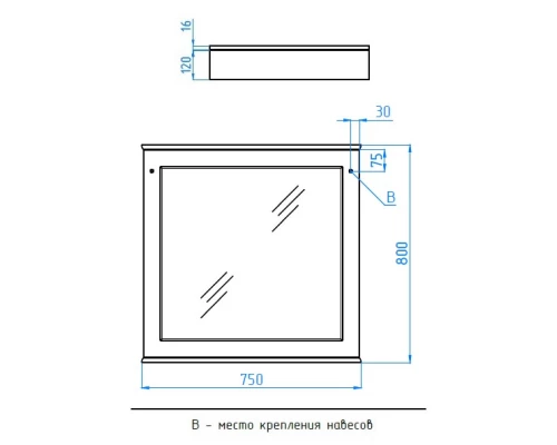 Зеркало 75x80 см рельеф пастель Style Line Прованс ЛС-00000427