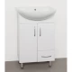 Тумба с раковиной белый глянец 51 см Style Line Эко Стандарт ЛС-00000095 + ЛС-00000159