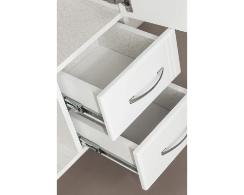 Тумба с раковиной белый глянец 60,5 см Style Line Эко Стандарт ЛС-00000103 + ЛС-00000143