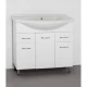 Тумба с раковиной белый глянец 90,5 см Style Line Эко Стандарт ЛС-00000110 + ЛС-00000152