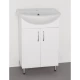 Тумба с раковиной белый глянец 55,5 см Style Line Эко Стандарт ЛС-00000339 + ЛС-00000135
