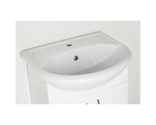 Тумба с раковиной белый глянец 55,5 см Style Line Эко Стандарт ЛС-00000339 + ЛС-00000135