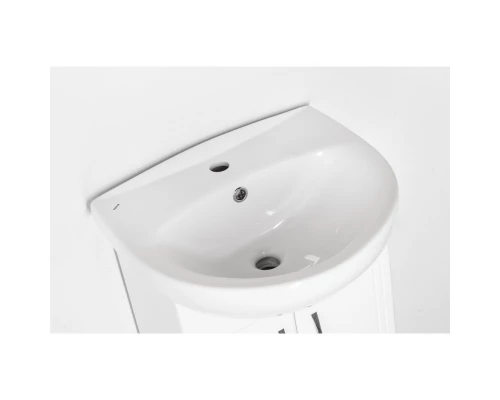 Тумба с раковиной белый глянец 50 см Style Line Эко Стандарт ЛС-00000096 + ЛС-00000162