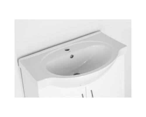 Тумба с раковиной белый глянец 70 см Style Line Эко Стандарт ЛС-00000105 + ЛС-00000142