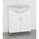 Тумба с раковиной белый глянец 70 см Style Line Эко Стандарт ЛС-00000105 + ЛС-00000142