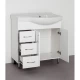 Тумба с раковиной белый глянец 83 см Style Line Эко Стандарт ЛС-00000108 + ЛС-00000163