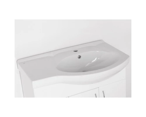 Тумба с раковиной белый глянец 83 см Style Line Эко Стандарт ЛС-00000108 + ЛС-00000163
