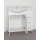 Тумба с раковиной белый глянец 83 см Style Line Эко Стандарт ЛС-00000109 + ЛС-00000164
