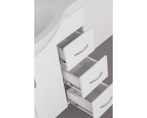 Тумба с раковиной белый глянец 83 см Style Line Эко Стандарт ЛС-00000109 + ЛС-00000164