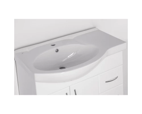 Тумба с раковиной белый глянец 83 см Style Line Эко Стандарт ЛС-00000109 + ЛС-00000164