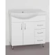 Тумба с раковиной белый глянец 83 см Style Line Эко Стандарт ЛС-00000109 + ЛС-00000164