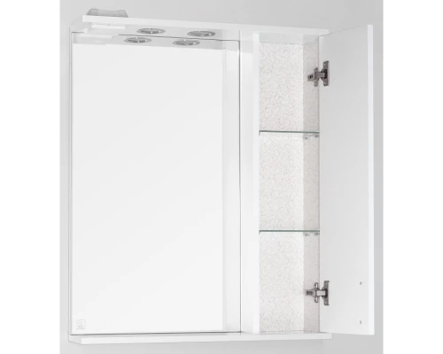 Зеркальный шкаф 65x83 см белый глянец Style Line Панда Фьюжн ЛС-00000078