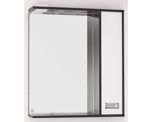 Зеркальный шкаф 70x83 см венге/белый глянец Style Line Панда Стиль ЛС-00000090