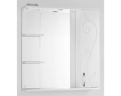 Зеркальный шкаф 75x83 см белый глянец Style Line Панда Фьюжн ЛС-00000079