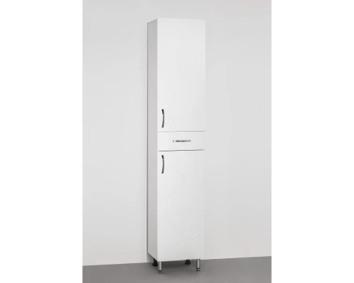 Пенал напольный белый глянец Style Line Фьюжн ЛС-00000257