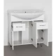 Тумба с раковиной белый глянец 80 см Style Line Эко Фьюжн ЛС-00000076 + ЛС-00000151