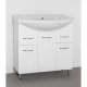 Тумба с раковиной белый глянец 80 см Style Line Эко Фьюжн ЛС-00000076 + ЛС-00000151