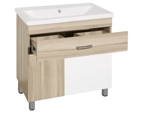 Тумба с раковиной ориноко/белый глянец 80 см Style Line Ориноко ЛС-00000636 + ЛС-00000156