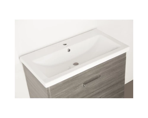 Тумба с раковиной шелк зебрано 80 см Style Line Лотос ЛС-00000491 + ЛС-00000156