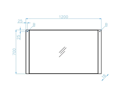 Зеркало 120x70 см белый глянец Style Line Лотос ЛС-00000621