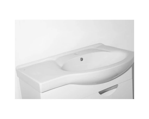 Тумба с раковиной белый глянец 83 см L Style Line Жасмин ЛС-00000526 + ЛС-00000163