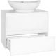 Тумба с раковиной осина белая/белый лакобель 70 см Style Line Монако ЛС-00000623 + СС-00000649