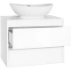Тумба с раковиной осина белая/белый лакобель 70 см Style Line Монако ЛС-00000623 + СС-00000649