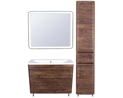 Тумба с раковиной старое дерево 100 см Style Line Атлантика ЛС-00000614 + ЛС-00000617