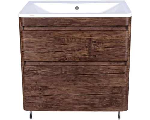 Тумба с раковиной старое дерево 80 см Style Line Атлантика ЛС-00000665 + ЛС-00000616