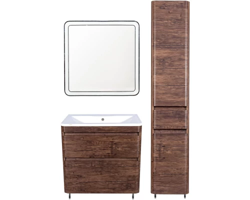 Тумба с раковиной старое дерево 80 см Style Line Атлантика ЛС-00000665 + ЛС-00000616