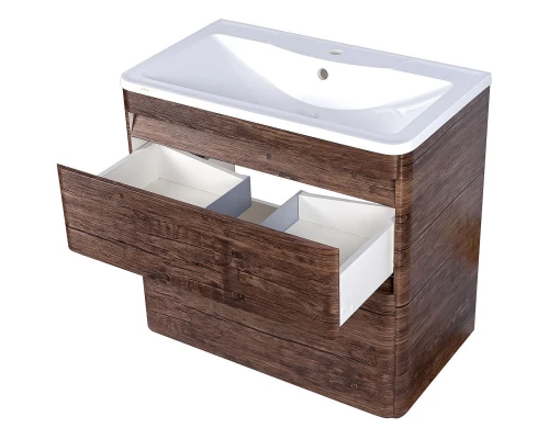 Тумба с раковиной старое дерево 80 см Style Line Атлантика ЛС-00000664 + ЛС-00000616