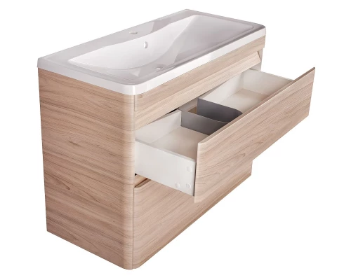 Тумба с раковиной ясень перламутр 100 см Style Line Атлантика ЛС-00000682 + ЛС-00000617