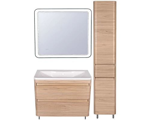 Тумба с раковиной ясень перламутр 100 см Style Line Атлантика ЛС-00000682 + ЛС-00000617