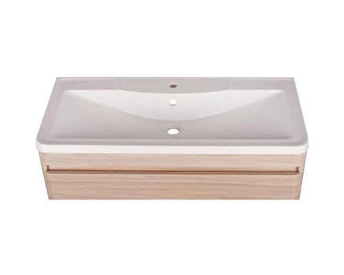 Тумба с раковиной ясень перламутр 100 см Style Line Атлантика ЛС-00000682 + ЛС-00000617