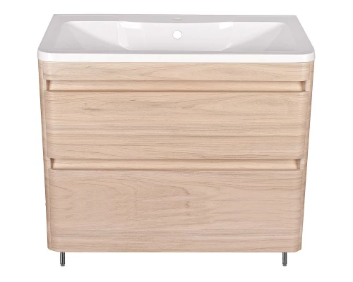 Тумба с раковиной ясень перламутр 100 см Style Line Атлантика ЛС-00000682 + ЛС-00000617