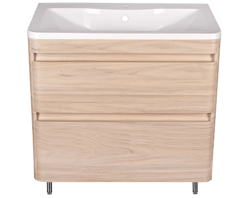 Тумба с раковиной ясень перламутр 80 см Style Line Атлантика ЛС-00000688 + ЛС-00000616