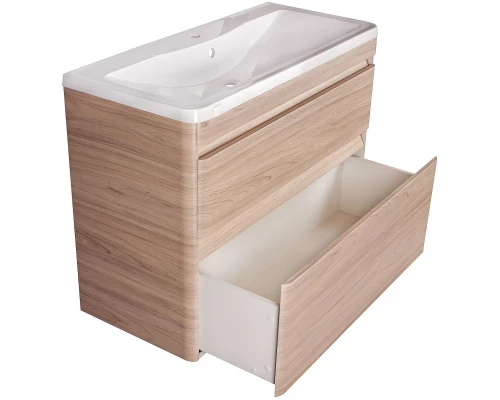 Тумба с раковиной ясень перламутр 80 см Style Line Атлантика ЛС-00000688 + ЛС-00000616