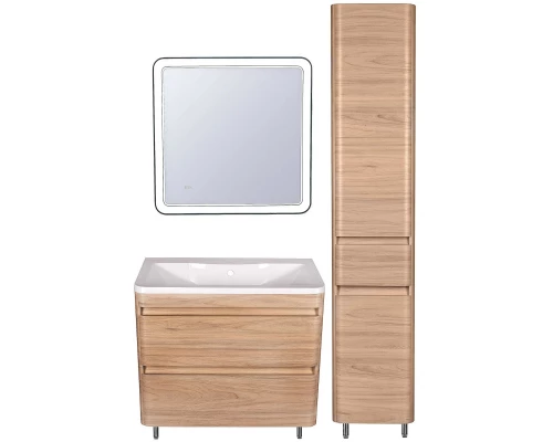 Тумба с раковиной ясень перламутр 80 см Style Line Атлантика ЛС-00000688 + ЛС-00000616