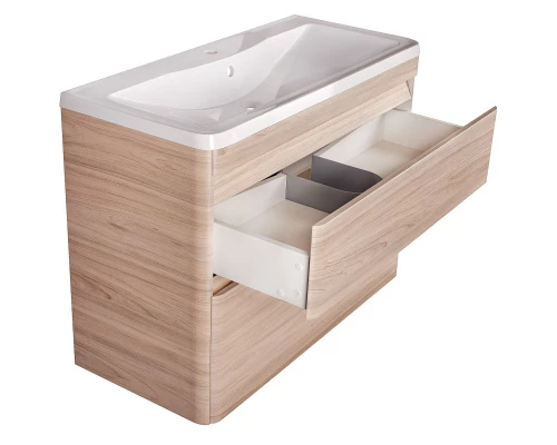 Тумба с раковиной ясень перламутр 80 см Style Line Атлантика ЛС-00000688 + ЛС-00000616