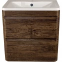 Тумба с раковиной старое дерево 60 см Style Line Атлантика СС-00002205 + СС-00002203
