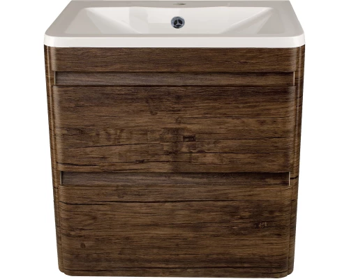 Тумба с раковиной старое дерево 60 см Style Line Атлантика СС-00002205 + СС-00002203